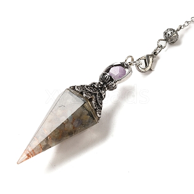 Resin Bullet Dowsing Pendulum Big Pendants G-H058-01AS-12-1