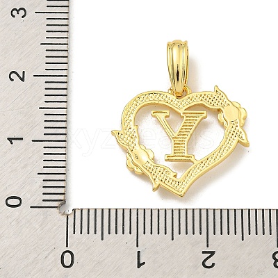Heart Brass Pendants KK-I714-04G-Y-1