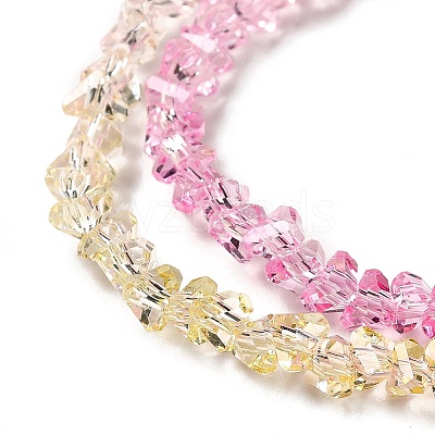 Transparent Glass Bead Strands GLAA-H023-02F-1