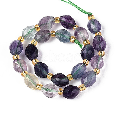 Natural Colorful Fluorite Beads Strands G-N342-53-8x6-11-1