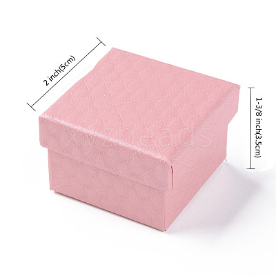 Square Cardboard Ring Boxes LS-CBOX-S020-02-1