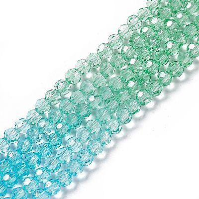 Transparent Glass Beads Strands GLAA-E036-07F-1