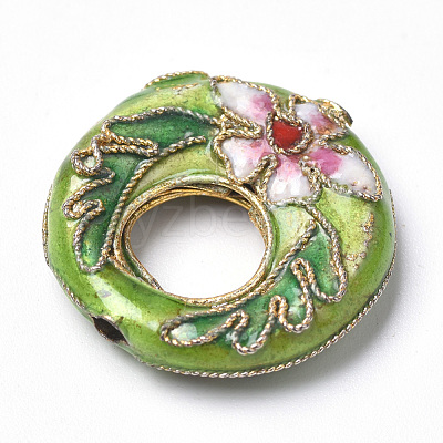Handmade Cloisonne Beads X-CLB-S006-15-1