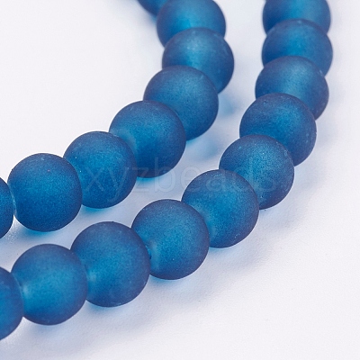 Baking Paint Transparent Glass Bead Strands GLAA-S031-6mm-31-1