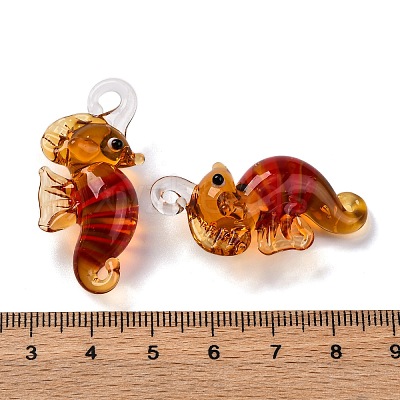 Handmade Lampwork Pendants LAMP-S068-08F-1