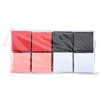 8Pcs 4 Colors Square Cardboard Ring Boxes CBOX-FS0001-08-1