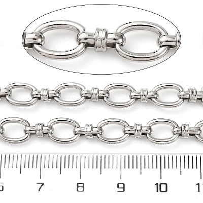 304 Stainless Steel Oval Link Chains CHS-S012-08P-1