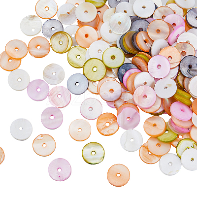 300Pcs Dyed Natural Shell Beads SHEL-HY0001-01-1