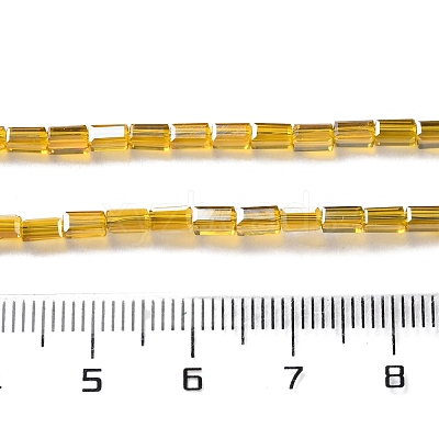 Electroplate Transparent Glass Beads Strands Pearl Luster Plated EGLA-H106-01A-PL03-1