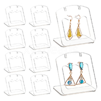 Acrylic Slant Bacl Earring Display Stands EDIS-WH0031-28A-02-1