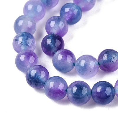 Dyed Natural White Jade Beads Strands X-G-T138-6mm-210-4-1