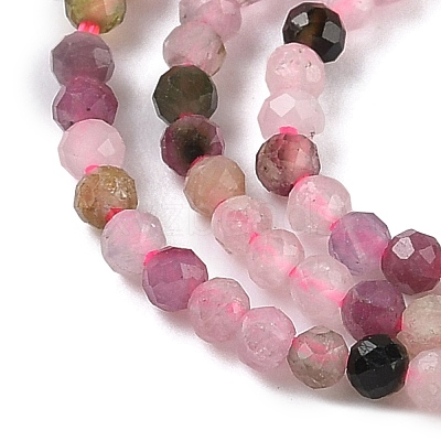 Natural Pink Tourmaline Beads Strands X-G-F596-06-2mm-1