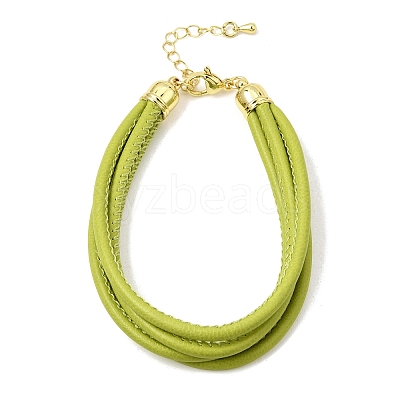 Microfiber Leather Multi-strand Cord Bracelets Makings FB-CBA983F-01G-1