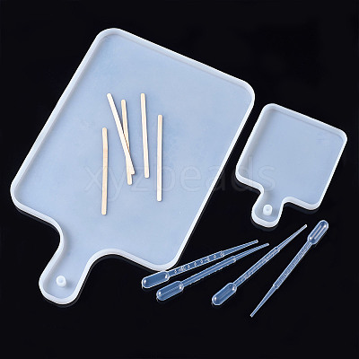DIY Rectangle Handle Dinner Plate Silicone Molds DIY-TA0008-79-1