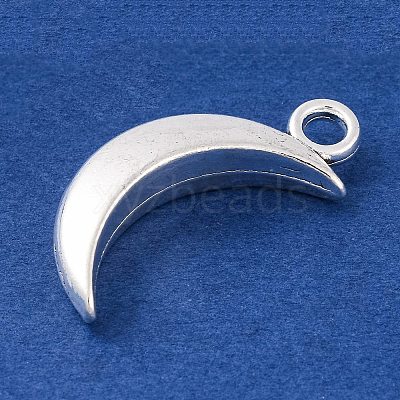 Tibetan Style Alloy Moon Pendants TIBEP-Q043-032-RS-1
