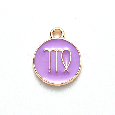 Alloy Enamel Pendants X-ENAM-S124-01A-01B-1