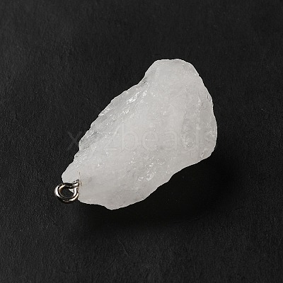 Raw Rough Natural Quartz Crystal Pendants G-A028-01H-1