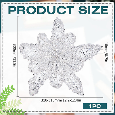 3D Flower Polyester Sequin Brooches for Backpack Clothes JEWB-WH0030-63A-1