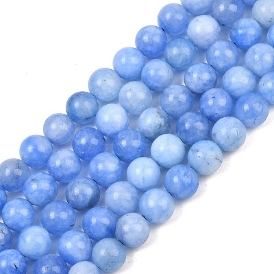 Natural Dyed White Jade Beads Strands GG-CBAEB22-B01-8mm-08-1