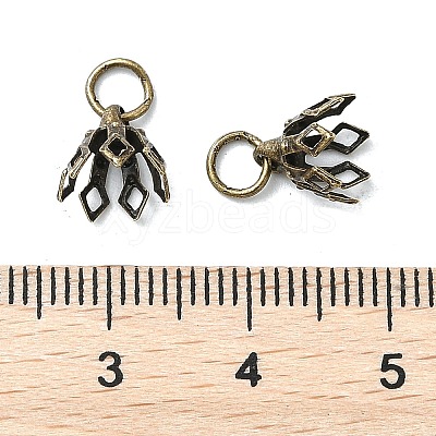 Flower Rack Plating Brass Filigree Bead Cap Bails LS-KK-L102-27AB-1