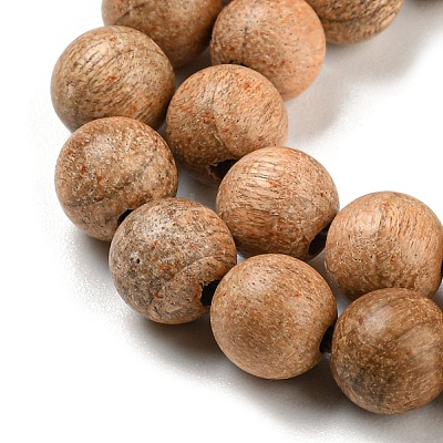 Natural Wood Beads Strands WOOD-F008-05-C-1
