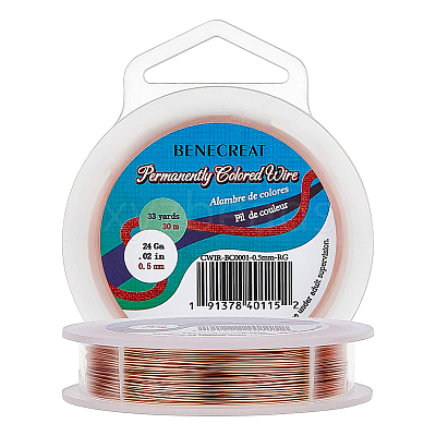 Round Craft Copper Wire CWIR-BC0001-0.5mm-RG-1