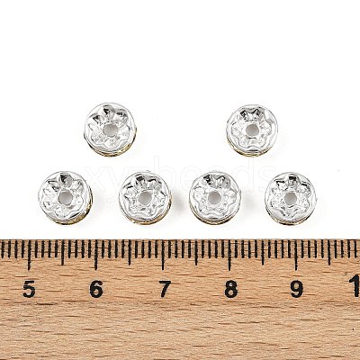 Brass Grade A Rhinestone Spacer Beads RB-A014-Z8mm-13S-1