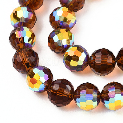 Transparent Electroplate Glass Beads Strands EGLA-N012-001-B08-1