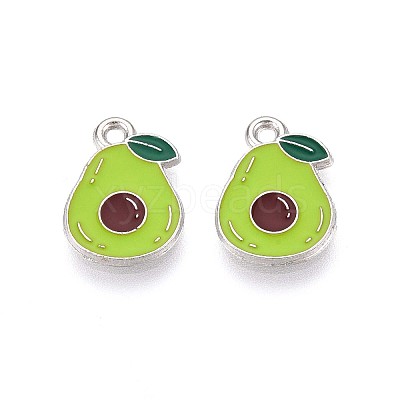 Fruit Alloy Enamel Charms PALLOY-S058-01P-26-1