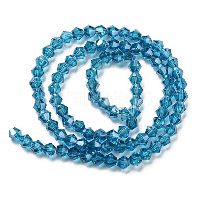 Transparent Electroplate Glass Beads Strands LS-GLAA-F029-4mm-C01-1