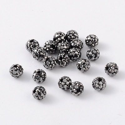 Grade A Rhinestone Pave Disco Ball Beads RB-Q105-2-1