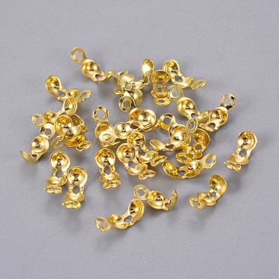 Iron Bead Tips Knot Covers X-E037Y-G-1