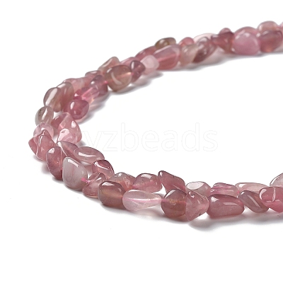 Natural Madagascar Rose Quartz Beads Strands X-G-P497-01A-02-1