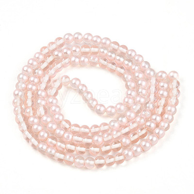 Baking Paint Transparent Glass Beads Strands DGLA-N011-6mm-03-1
