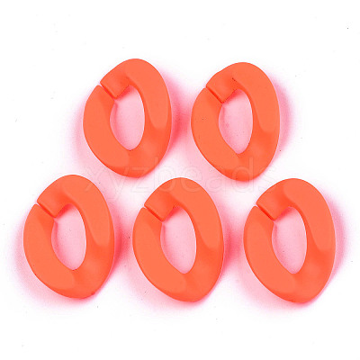 Opaque Spray Painted Acrylic Linking Rings LS-X-OACR-R249-03C-1