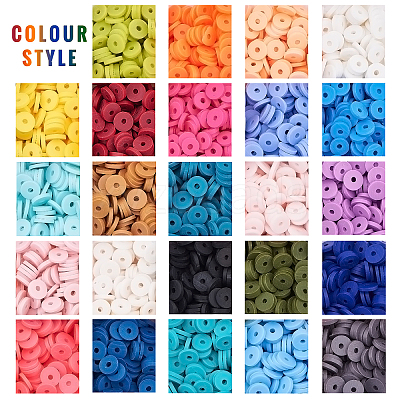 Handmade Polymer Clay Beads CLAY-PH0001-13-6mm-1