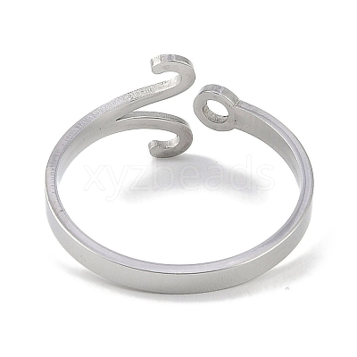 Non-Tarnish Constellations 304 Stainless Steel Open Cuff Ring for Women RJEW-L122-001P-03-1