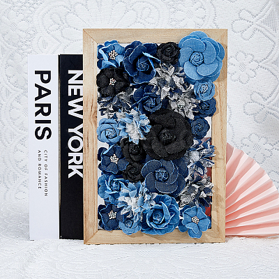 10Pcs 7 Styles Denim Flower for Clothes Garment Accessories Decorative DIY-HS0001-82A-1