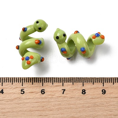 Handmade Lampwork Enamel Beads LAMP-K039-35E-1