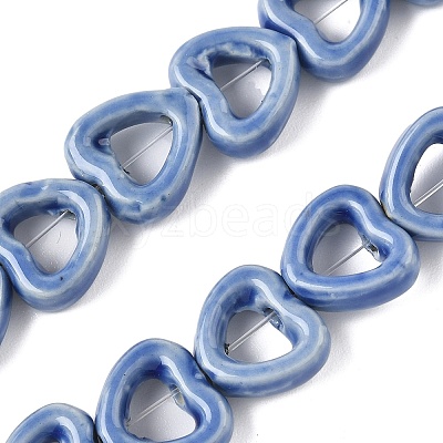 Handmade Porcelain Beads Strands PORC-Z002-01G-1