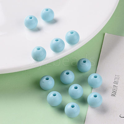 Opaque Acrylic Beads X-MACR-S370-C10mm-A07-1
