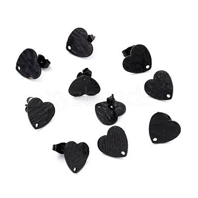 304 Stainless Steel Stud Earring Findings Ion Plating(IP) STAS-I183-05B-EB-1