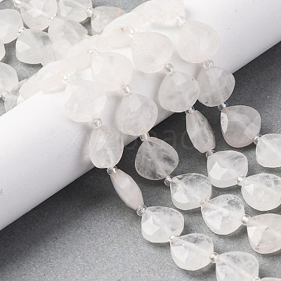 Natural Quartz Crystal Beads Strands G-P570-E21-02-1