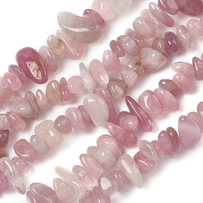 Chip Natural Madagascar Rose Quartz Bead Strands G-M344-50A-1