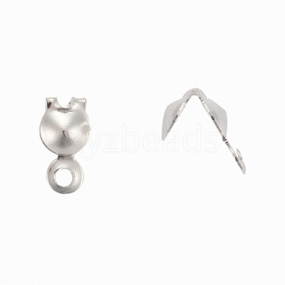 150pcs Silver Color Plated Iron Bead Tips X-E037Y-S-1