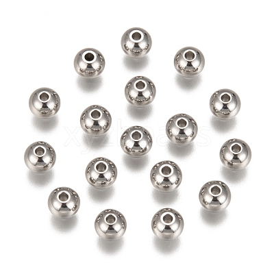 Tarnish Resistant Stainless Steel Beads X-STAS-R033-6mm-1