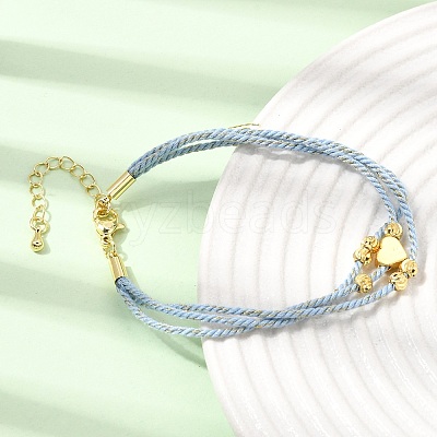 Polyester Multi-Strand Bracelets FB-CBA983F-02G-02-1