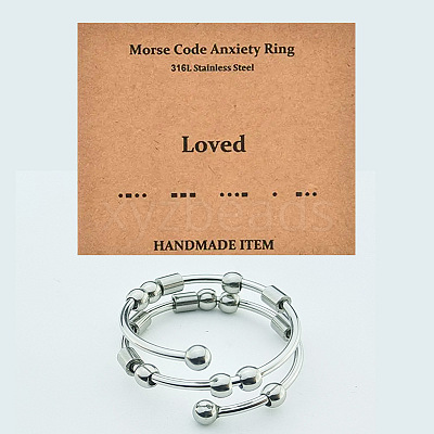 304 Stainless Steel Rotating Cuff Rings FS-WG14209-06-1