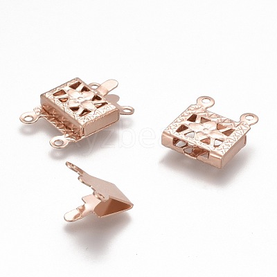 304 Stainless Steel Box Clasps STAS-P249-05RG-1