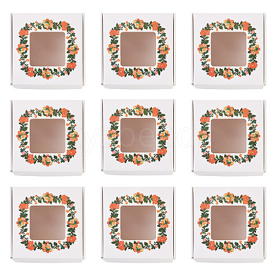 White Cardstock Flower Printed Paper Packaging Mailer Boxes CON-TAC0022-01-1